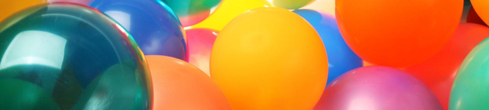 A colorful collection of balloons